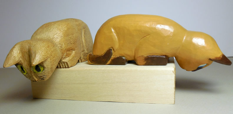 cat woodcarving pattern
